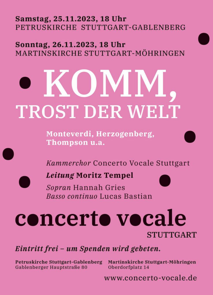 Komm trost der welt